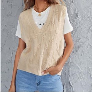 Shein Cable Knit Sweater Vest